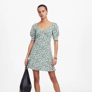 Madewell Seamed V-Neck Mini Dress